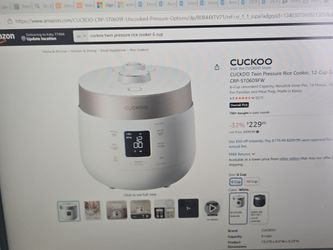 CUCKOO Twin Pressure Rice Cooker, 12-Cup Cooked, White, CRP-ST06