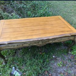 Heavy Wood Coffee Table