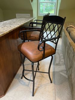 Wrought iron bar stools