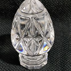 Germany Bleikristall Crystal Egg Lead Decorative Diamond Print 24% Lead Vintage 