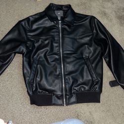 Size L BLACK Leather Jacket