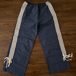 PACSUN navy wide leg track pants