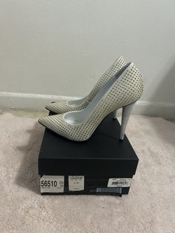 Giuseppe Zanotti White Studded Heels – Size 38 – Excellent Condition – $290