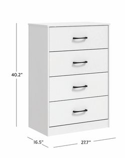 Tall while dresser
