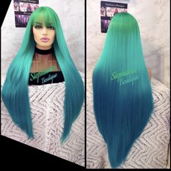 Human Hair Blended Lace Front Wig 