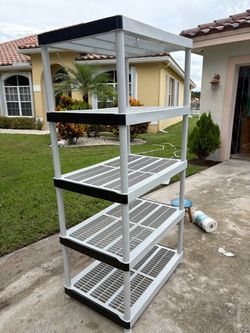 HDX 5-Tier Multi-purpose Plastic Garage Storage Shelving Unit