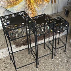 Pretty Plant Stands With Marble Stones 20”,24”,28” *starting at $15