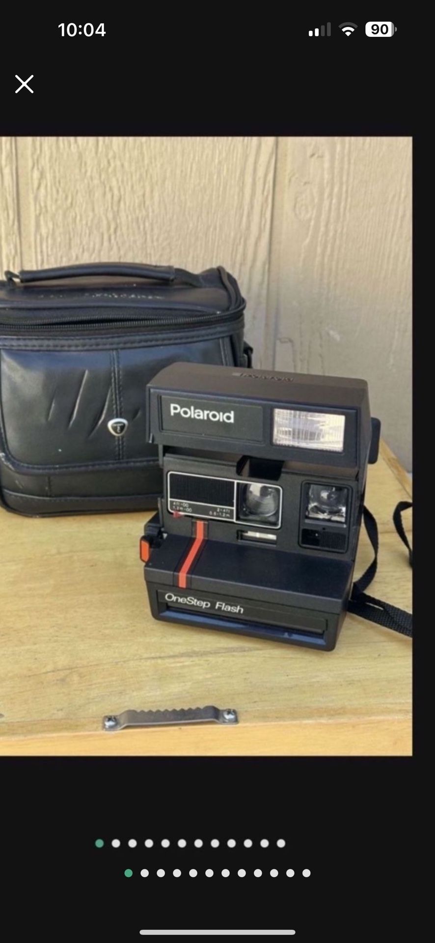Vintage Polaroid One-Step Flash 600 Instant Red Stripe Film Camera Tested W Case