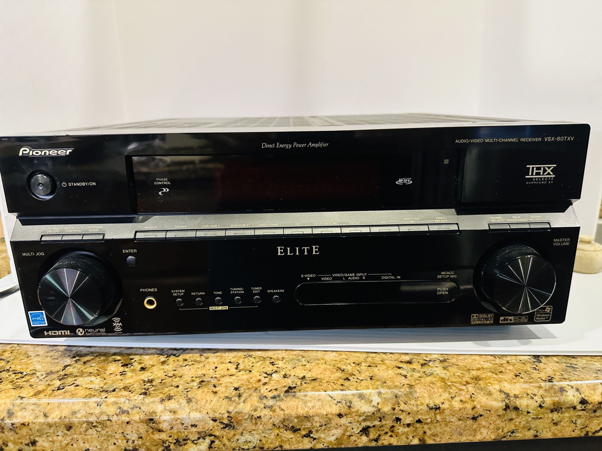 Pioneer Elite VSX-80TXV Digital Dolby/DTS Audio/Video Receiver 490w - No Remote!