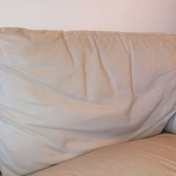 White Genuine Leather Sofa And Loveseat 