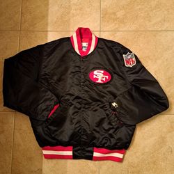True And Rare  Vintage 80s San Francisco 49ers Starter Satin Jacket Exellent Condition Nice And Clean 9/10