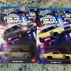 TRADE Hotwheels Fast And Furious Tokyo Drift Monte Carlo And Road Runner