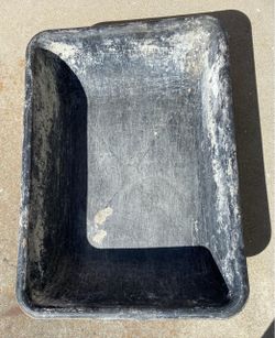 Black Plastic Concrete Mixing Tub 27” x 19” x 6” – Heavy Duty