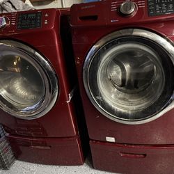 Set Washer And Dryer Electric Samsung 