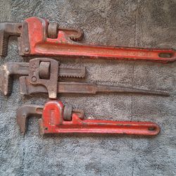 Pipe wrenches all U S A