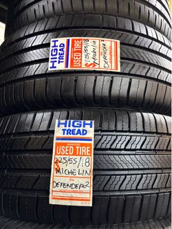 225/55/18 MICHELIN DEFENDER (2 TIRES ONLY USED)