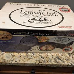 Cast Iron Pan Set - Commemorative Lewis And Clark Corps Of Discovery