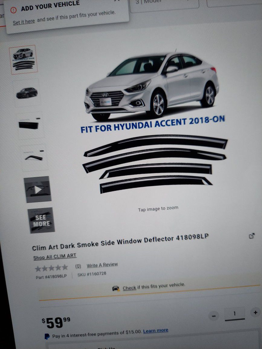 2021-up Hyundai Palisade side window deflectors 