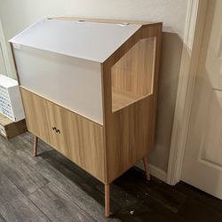 NEW hamster cage with storage wood clear view plexy glass enclosure