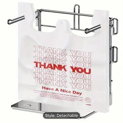 Heavy Duty Grocery Bag Organizer - Detachable Rack for Supermarkets & Retail