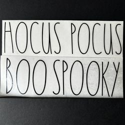 Halloween HOCUS POCUS BOO SPOOKY combo Decal Stickers RAE DUNN STYLE