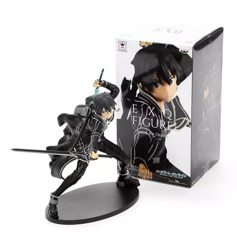 Japanese anime EXQ Figure Sword Art Online Kirito figure toy 7.9 8inches