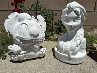 Disney Character Plaster Figures