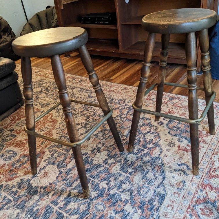 Vintage Bar Stool Set