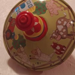 Vintage 1940s? LBZ Metal Farm Spinning Top