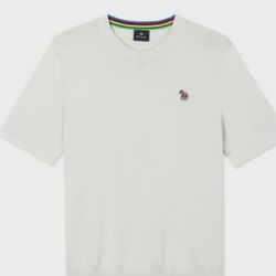 Paul Smith: Grey Organic Cotton Zebra Logo Short-Sleeve Sweater (Size: L)