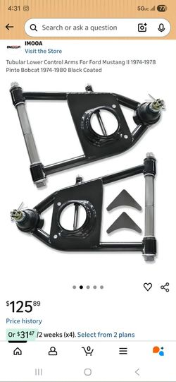 Ford mustang tubular lower control arms, New