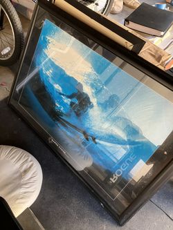 Framed surf art - Aaron Chang Photo Inside Wave