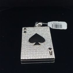 925 Silver CZ Ace Of Spades Pendant 18.90g 178499