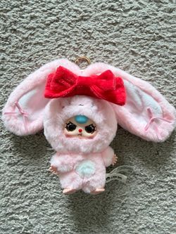Baby Three Alice Rabbit Town Pink Sweetie Plush Keychain