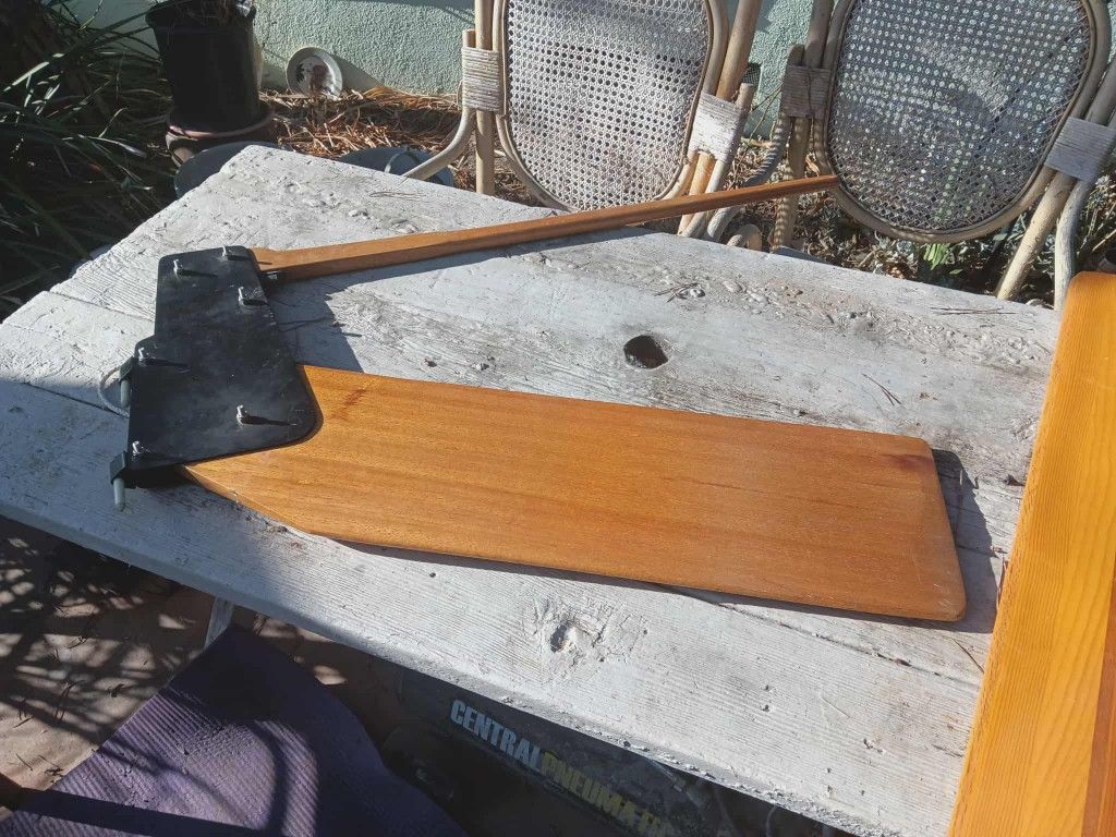 Sail Boat Tiller And Rudder  33.X 9. 