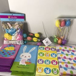 54 Easter bags, eggs, Easter banner