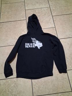 Black hoodie texas wave heat size L youth in good condition