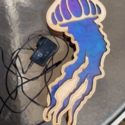 Jellyfish Wall Art Night Light Decor