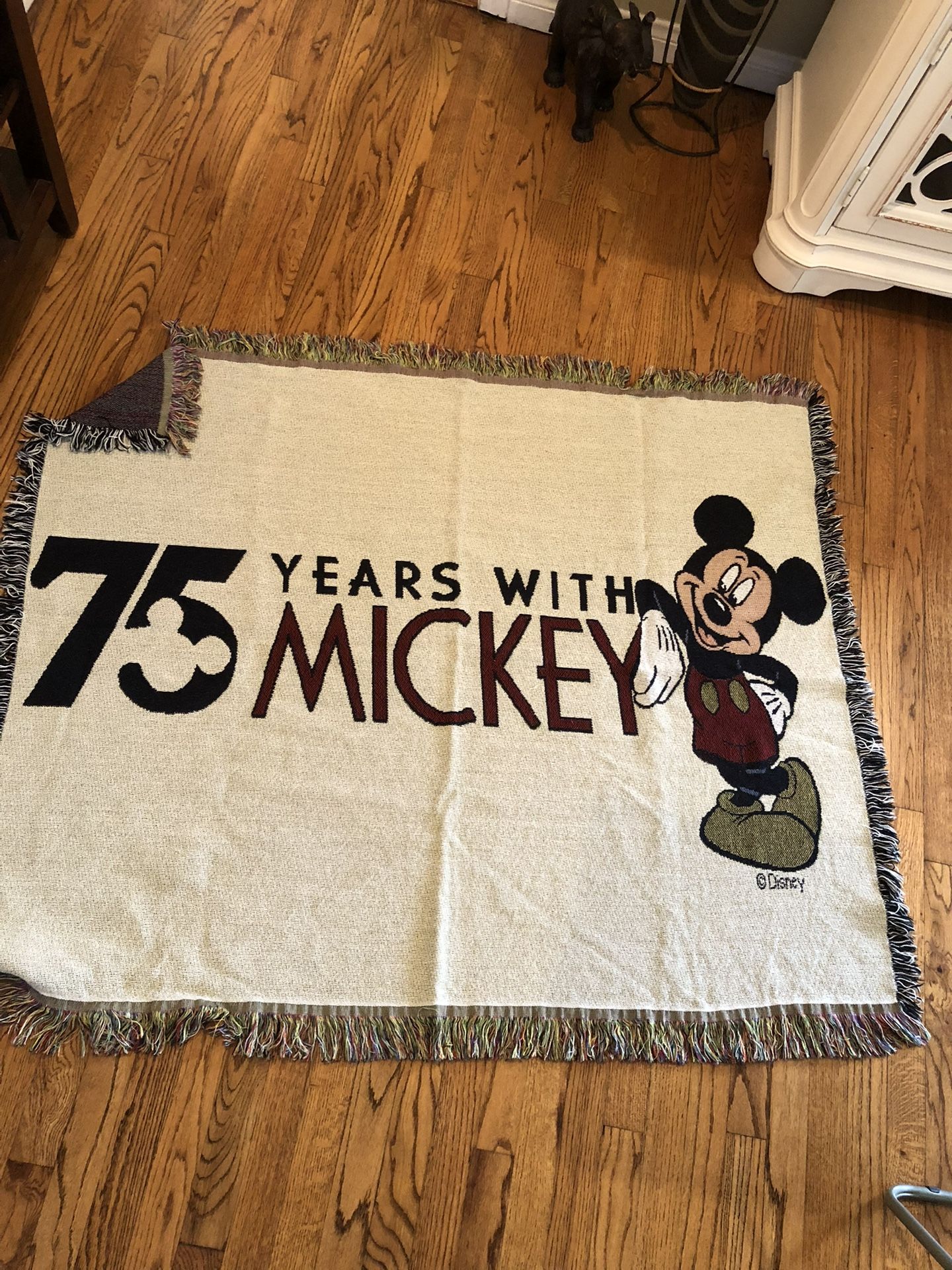 Mickey Throw Blanket 75 Year Anniversary Disneyland