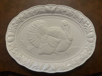 Ceramic Turkey Serving Platter