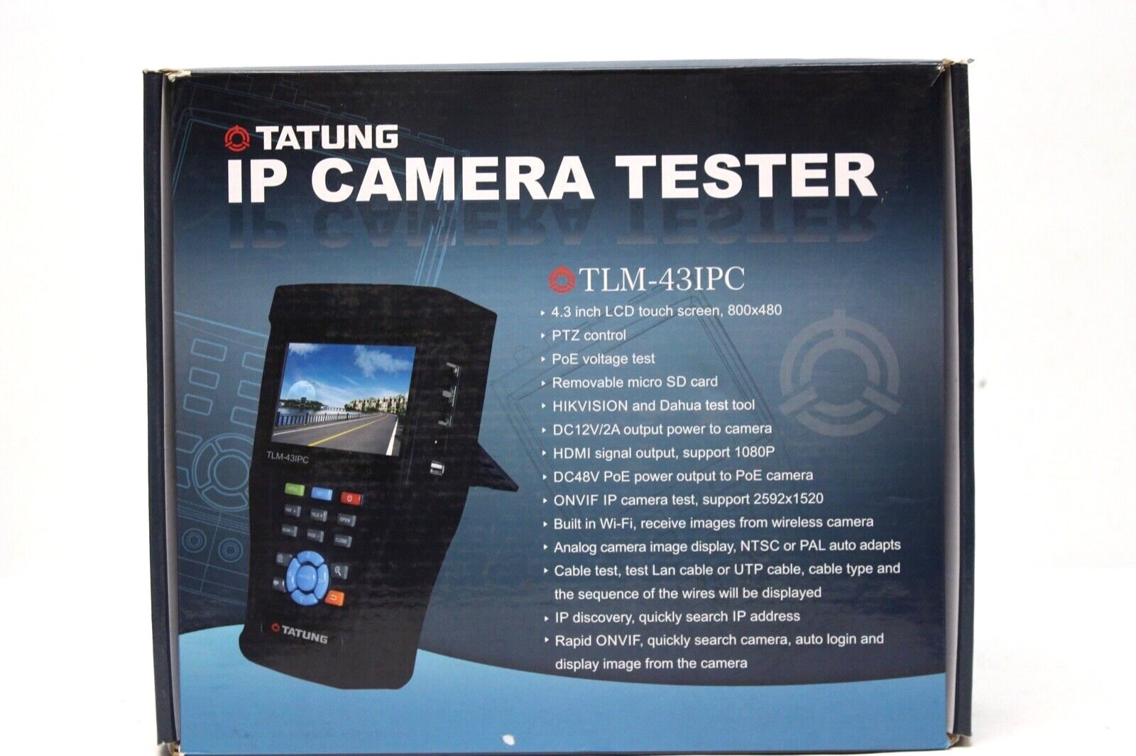TATUNG TLM-43IPC IP Camera CCTV Tester, 4.3" in, HD Analog