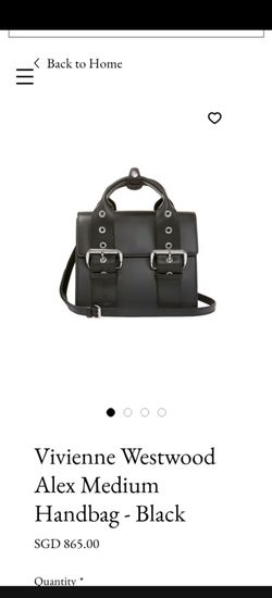 Vivienne Westwood Alex Medium Handbag Black