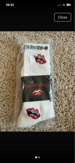 Chrome Hearts White Crew Socks
