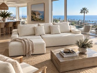Boneless Couch, L Shaped Cloud Couches for Living Room, Comfy Fluffy Modular Sectional Sofa