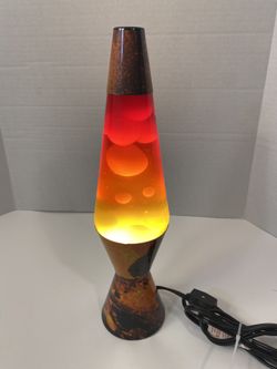 LAVA The Original Schylling Lava Lamp, Volcano Orange & Red, Works Great
