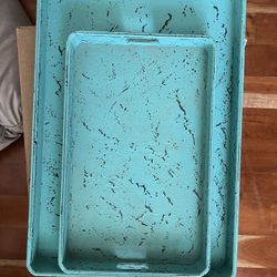 Blue Serving Trays 