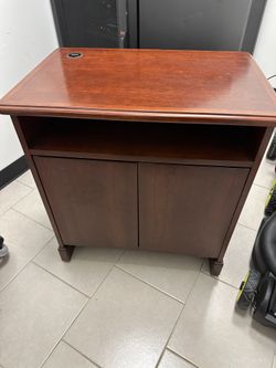 Office Cabinet Wood Cherry Oak. Like New 