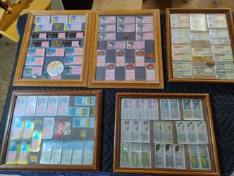 Framed Vintage Lottery Scratch Ticket Collection