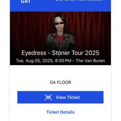 Eyedress- stoner tour (1 ticket)