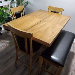 Table With 3 Chairs and  a Bench 